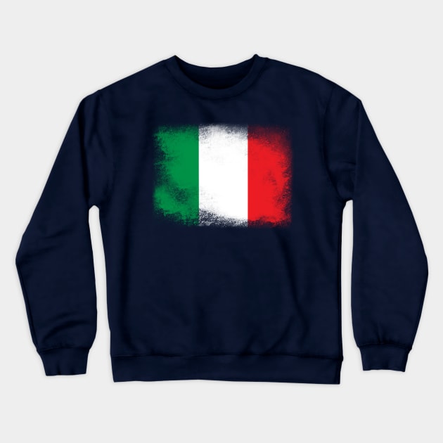 Italy flag isolated Crewneck Sweatshirt by psychoshadow